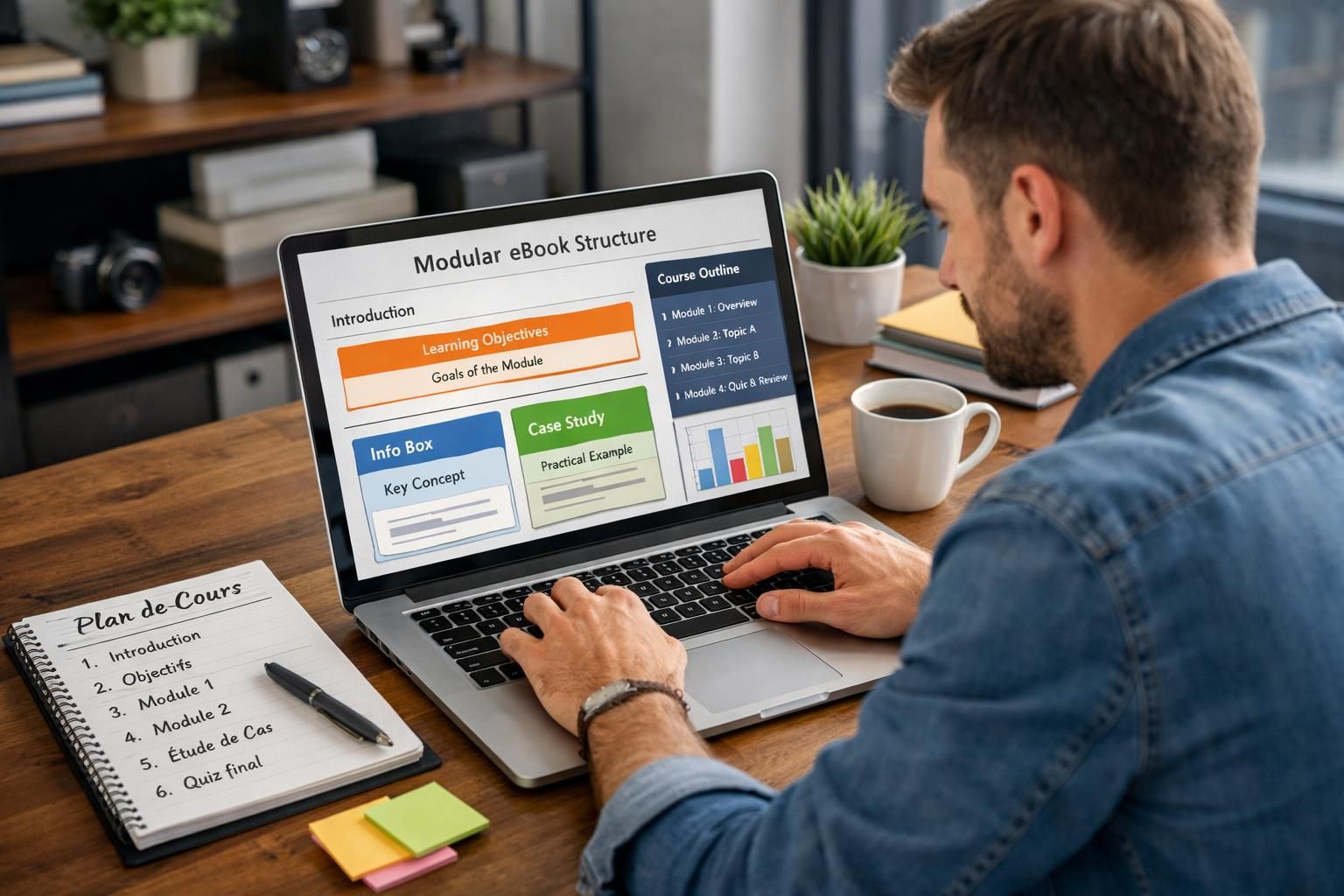 découvrez comment les créateurs utilisent les ebooks pour concevoir des offres éducatives modulaires, facilitant l'apprentissage personnalisé et flexible.